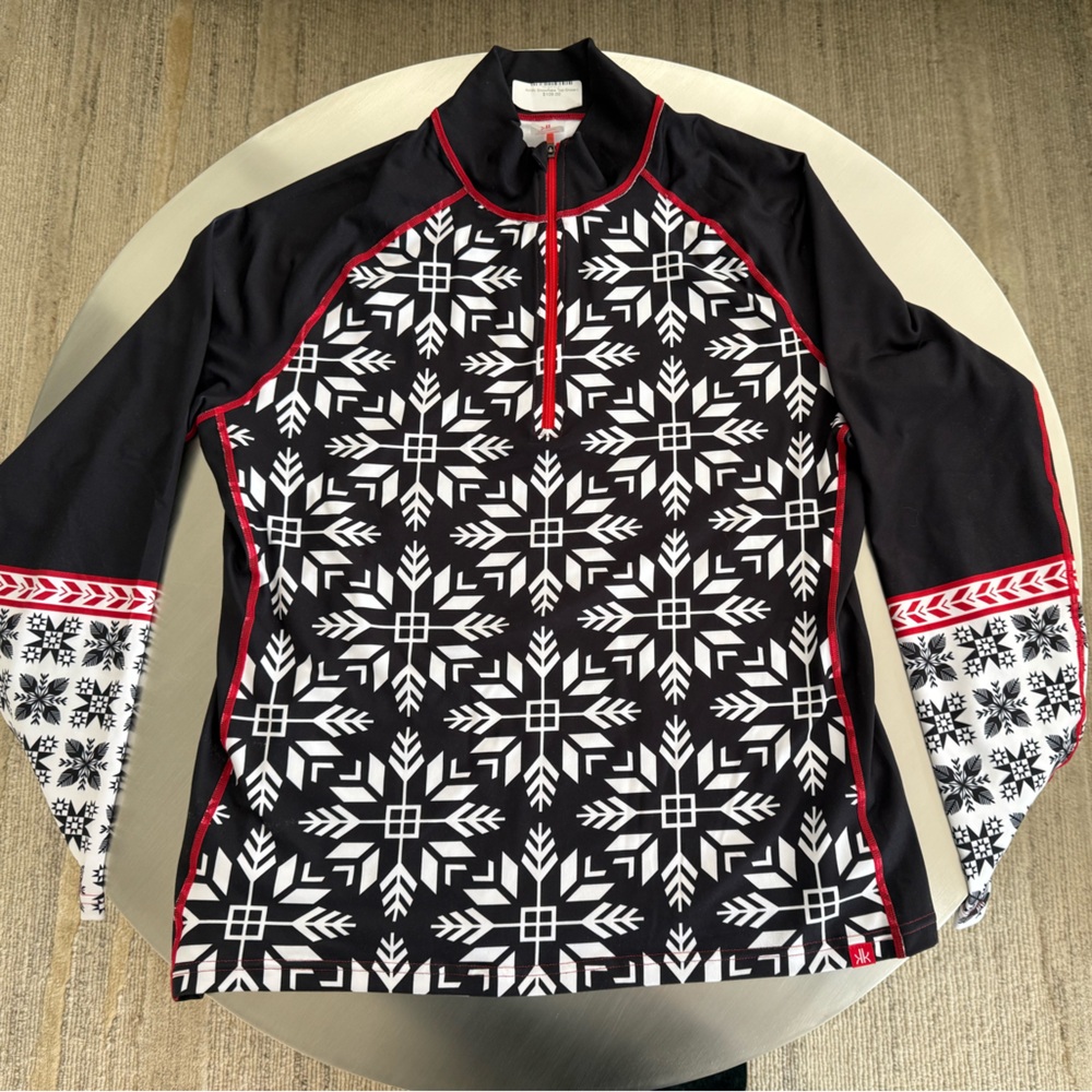 Ladies large Krimson Klover Nordix Snowflake Top NWT